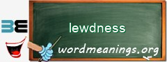 WordMeaning blackboard for lewdness